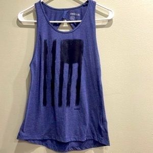 July 4th Reebok tank top XS women’s blue patriotic cut off sleeve shirt